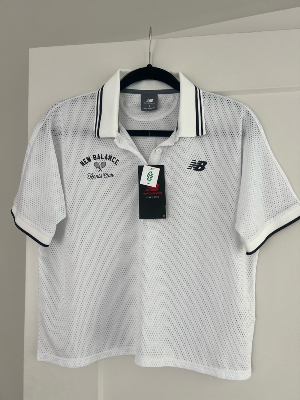 New Balance White Tennis Polo Shirt